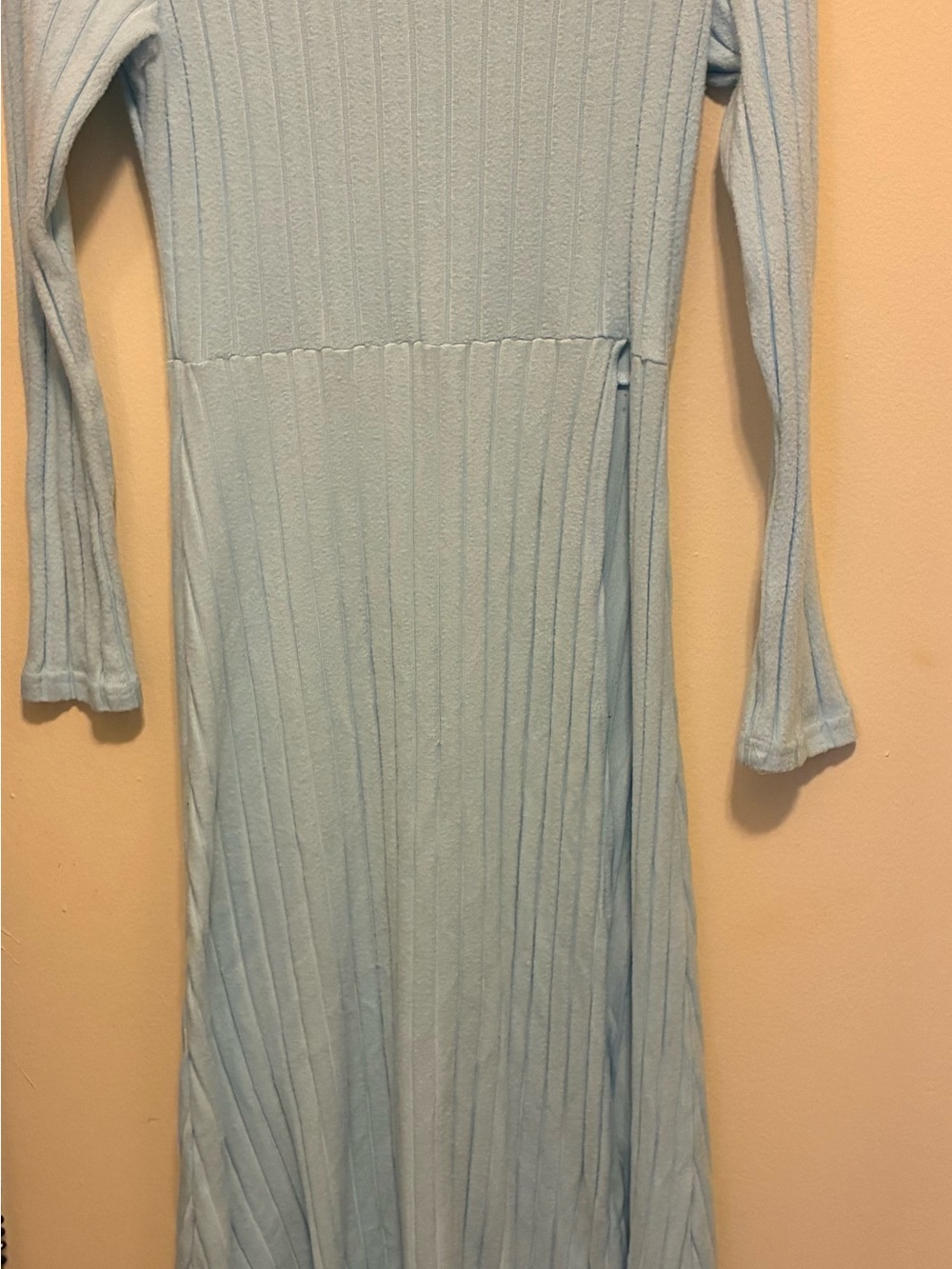 Light Blue Ribbed Pajama Set - Picture 3 of 6
